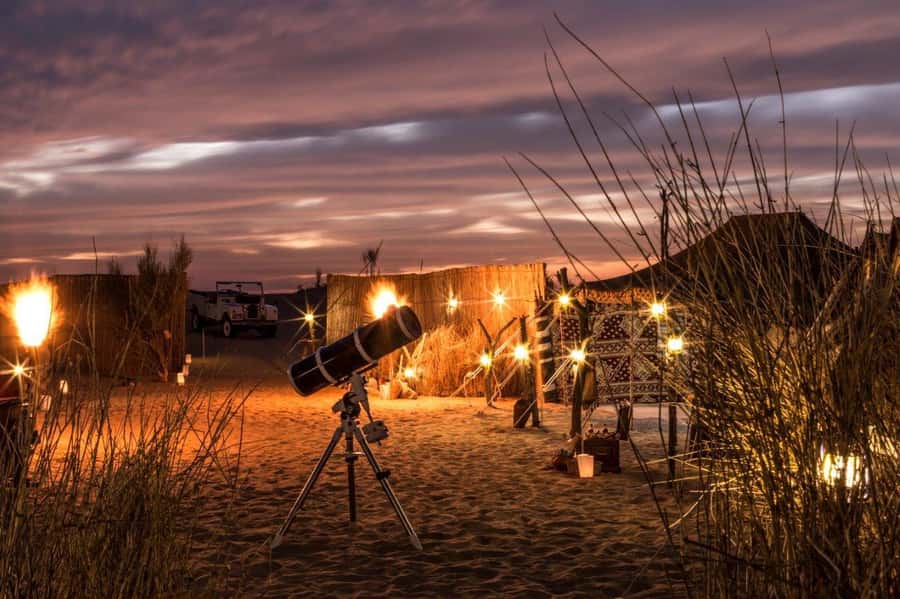 Dubai: Private Night Safari & Astronomy with 3-Course Dinner - Leaving Dubai after sunset