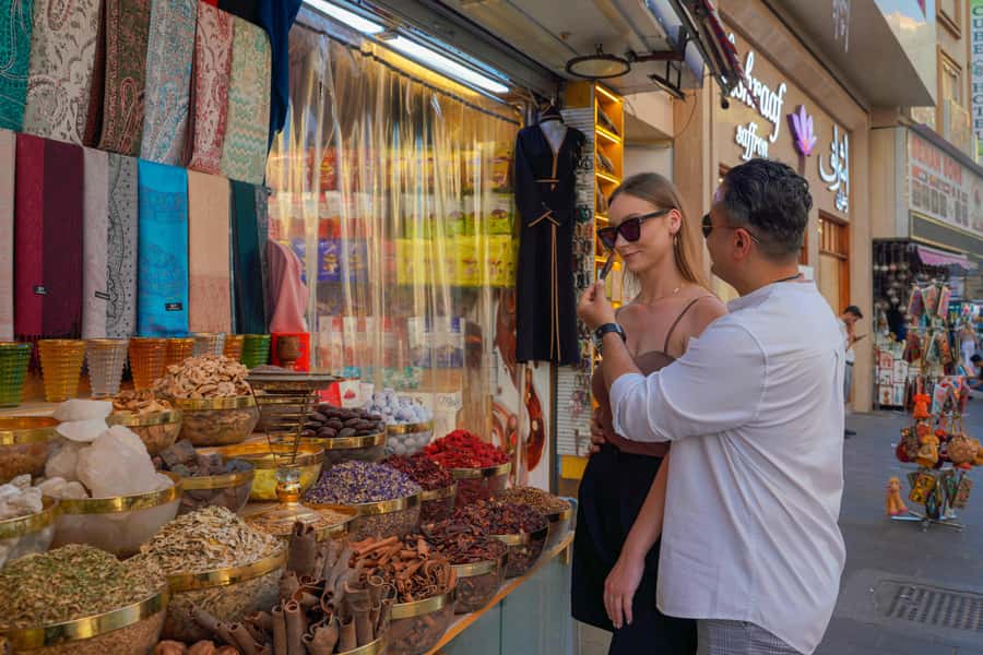 Dubai Private Top Attractions, Premium Vehicle & Street Food - Old Dubai begins at the Gold and Spice Souks