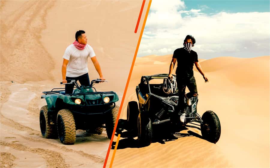 Dubai: Quad Bike or Dune Buggy Adventure & Optional Transfer - Red dunes and real engine time