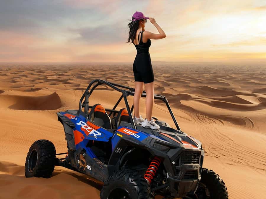 Dubai: Quad Bike or Dune Buggy Adventure & Optional Transfer - Staying for sunset at the desert camp
