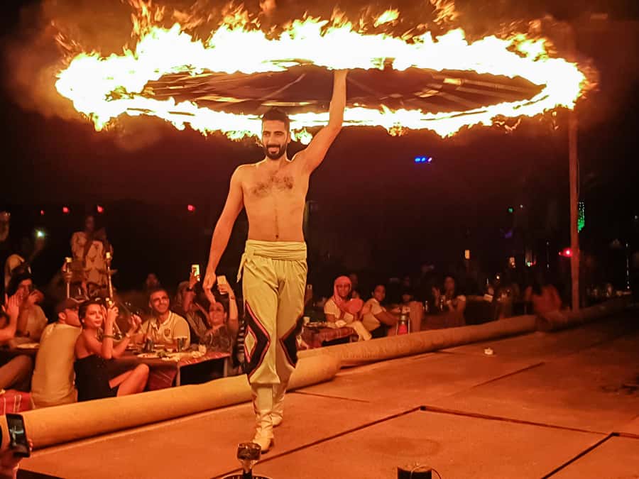Dubai: Safari, Quad Bike, Camel Ride, and Buffet Dinner - BBQ dinner under the open sky