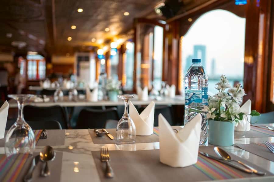 Dubai: Scenic Dhow Cruise with Buffet Dinner and Live Shows - Value at $16 per person