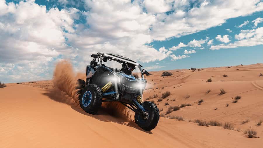 Dubai: Self-Drive 4WD Dune Buggy Guided Desert Adventure - Following the guide toward Big Red