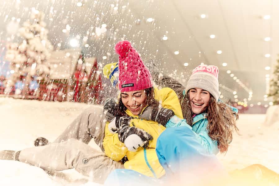 Dubai: Ski Dubai Snow Park Classic Pass - Chairlift views over the snowy park