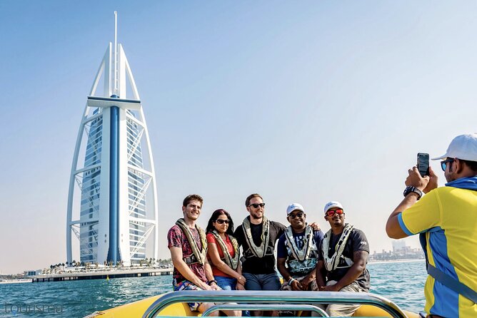 Dubai Speedboat Tour, Marina, Atlantis, Palm & Burj Al Arab - Leaving Dubai Marina and Finding Your Seat