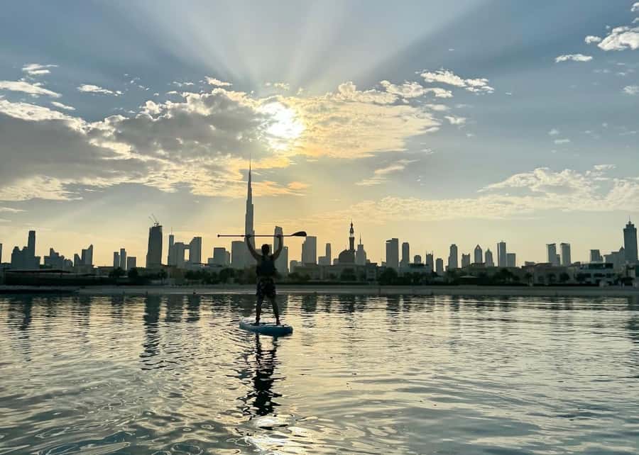Dubai: Stand-Up Paddle Boarding with Burj Khalifa View - What the $37 price really covers