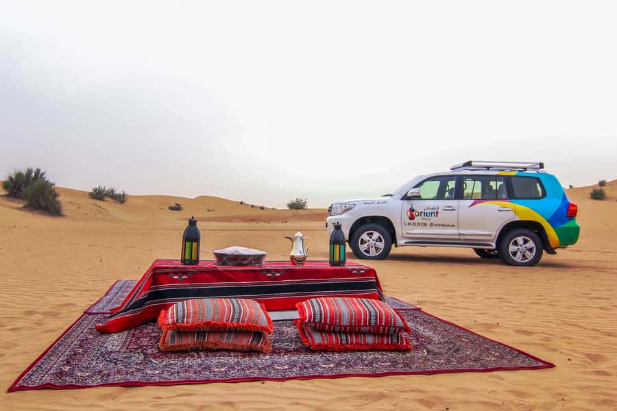 Dubai Sunrise Desert Camel Trek with Breakfast - The 20-minute red-dune drive