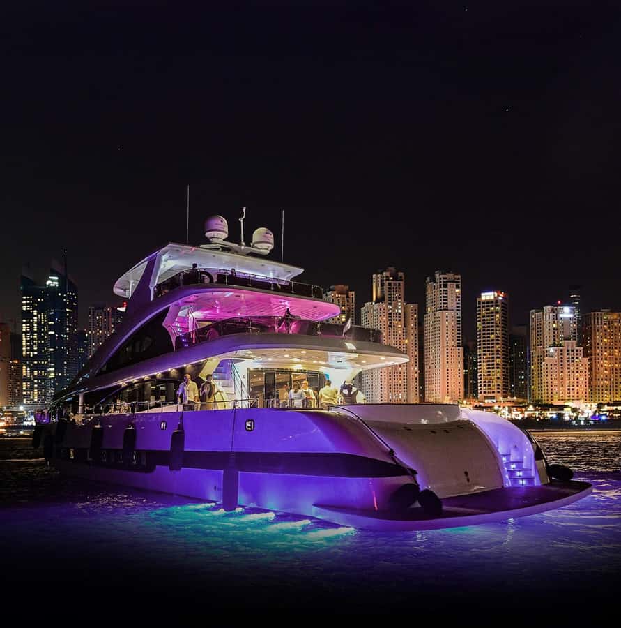 Dubai: Superyacht Experience with Party & Live DJ - From Dubai Harbour to the city lights