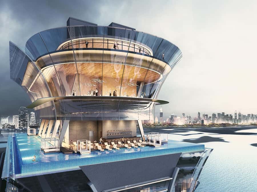 Dubai: The View At The Palm Ticket & 1.5 Afternoon Yacht - Going up to The View at the Palm