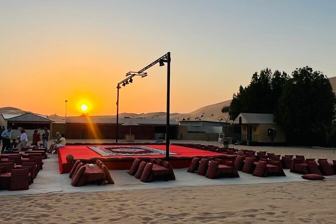 Evening Desert Safari Camel Ride Dinner Live Shows in Abu Dhabi - Sunset views, sandboarding, and the short camel ride