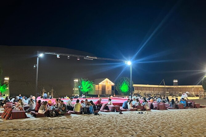Evening Desert Safari Camel Ride Dinner Live Shows in Abu Dhabi - Buffet BBQ dinner under the stars