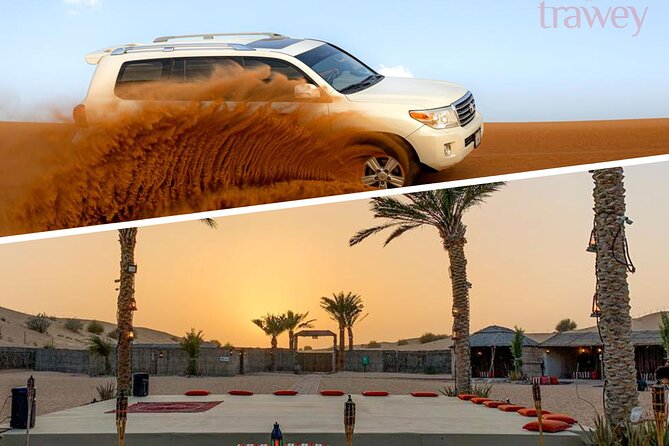 Evening Desert Safari in Dubai, Sandboard & BBQ Dinner - A short camel ride and a traditional camp welcome