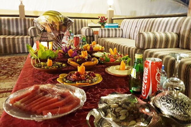 Evening desert safari with camel ride and BBQ dinner - Pickup from Dubai and the ride to Lahbab