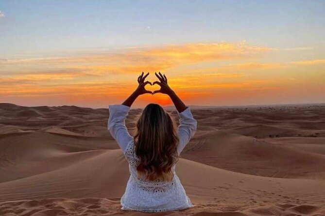 Evening Dubai Desert Safari, Red Sand, Premium camp shows & Diner - BBQ dinner, buffet choices, and drinks