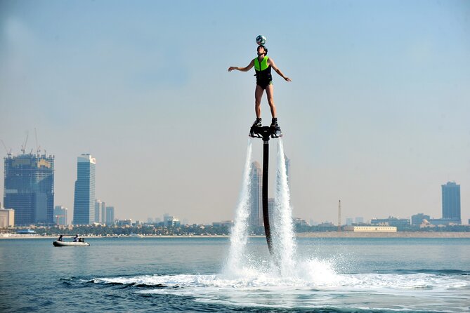 Flyboard Activity in Dubai - Getting airborne, then trying spins and descents