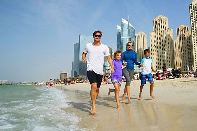 Full Day Dubai City Tour with At the Top Burj Khalifa Ticket - Jumeirah Mosque, beach, and the road of skyscrapers