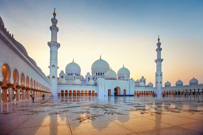 Grand mosque And Qasr Al Watan Abu Dhabi Private Tour From Dubai - Sheikh Zayed Grand Mosque: marble, domes, and careful detail