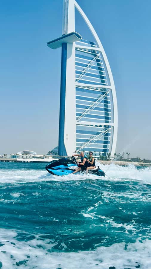 Palm Jumeirah: 1.5-Hour Guided Jet Ski Tour - What riding with the instructor feels like