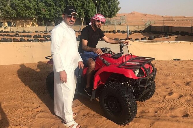 Premium Desert Safari Dubai: Desert Camping & Dune Bashing - Quad bikes and dune buggies: check the extras carefully