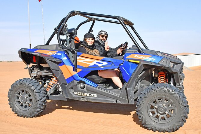 Premium Desert Safari Dune Buggy Camel Ride Sandboard & BBQDinner - Sandboarding and the high-dune photo stop