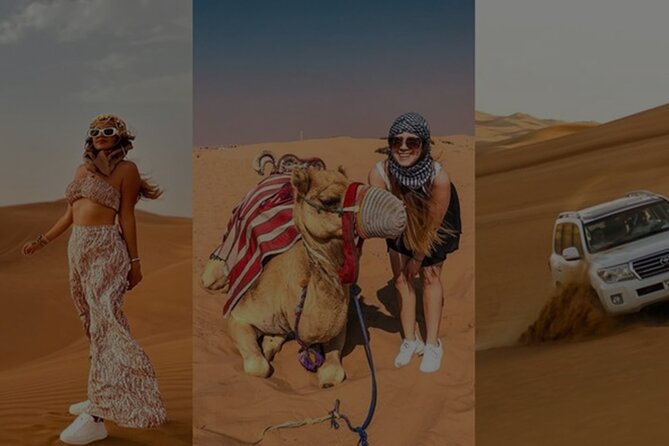 Premium Evening Desert Safari Dubai with Camel Ride & BBQ Dinner - Dune bashing and the sunset photo stop