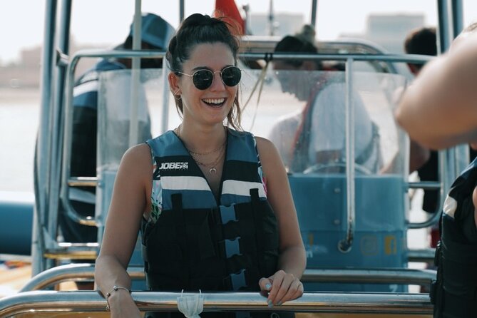 Private 60-min Group Tubing on Speedboat in Dubai - Photos, videos, and the Burj Al Arab backdrop