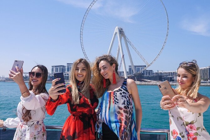 Private Dubai 2 Hours Luxury Yacht Charter with BBQ Option - JBR Beach and the coastal hotel view