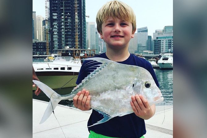 Private Regular Fishing Trip in Dubai - Leaving Dubai Marina with the skyline behind you