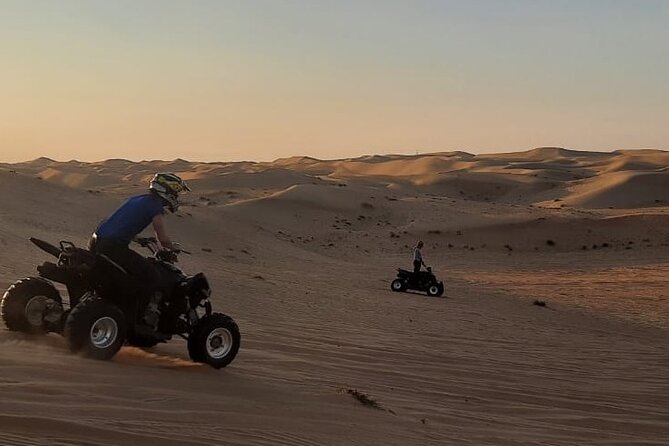 Quad biking tour with or without pick and drop(Abu dhbai ) - Equipment, helmets, and the low-frills side