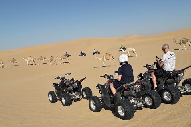 Quad biking tour with or without pick and drop(Abu dhbai ) - Getting oriented on the ATV