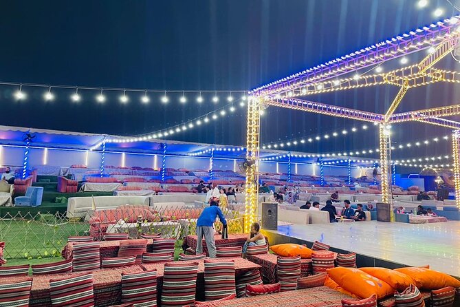 Red Dunes Desert Safari Dubai with Dinner Buffet, Show & Transfer - Sandboarding and the short camel ride