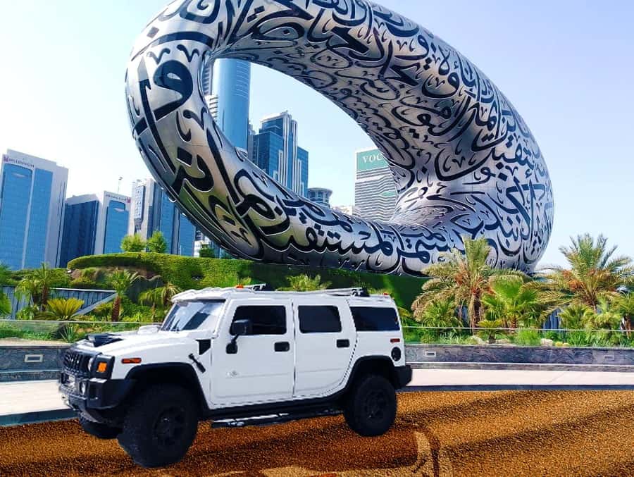 "Ride in Style: Private Dubai City Tour in a Hummer" - From Mina Bazaar to Zabeel Palace