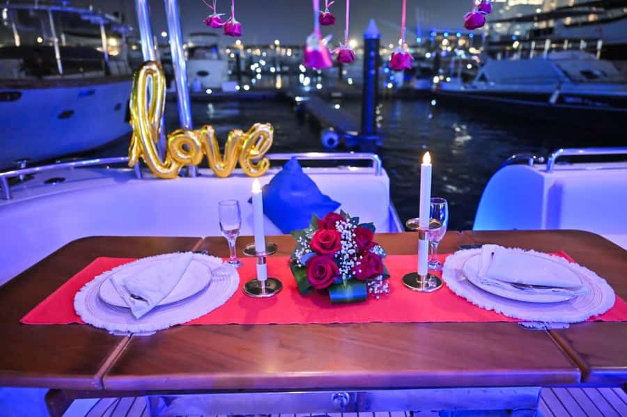Romantic Dinner on Private Yacht - Boarding at Amwaj Al Bahar Boat and Yachts Chartering