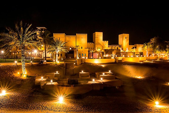 Sahara Arabian Desert Dinner Experience with Transport from Dubai - A replica fortress with Arabian Nights decoration