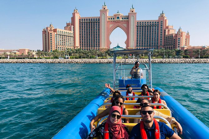 Speedboat Dubai: 60 Mins Guided Burj Al Arab & Atlantis Tour - Burj Al Arab from the open water