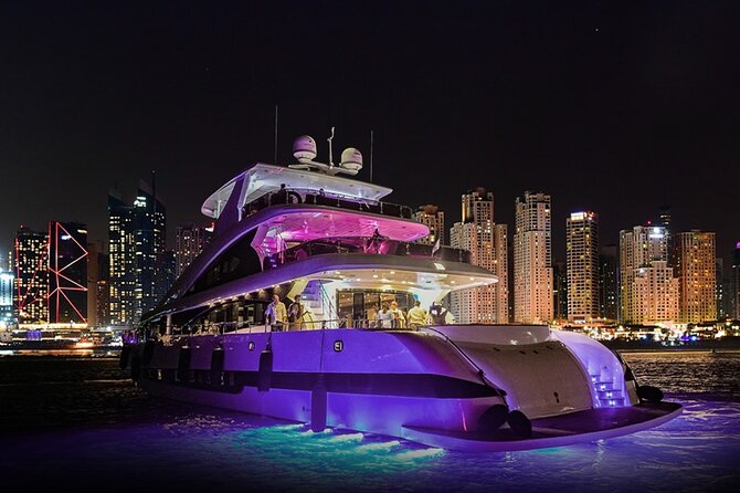 Superyacht Experience in Dubai with Dinner and Live Music - Dubai Marina, Jumeirah Beach Residence, and Ain Dubai