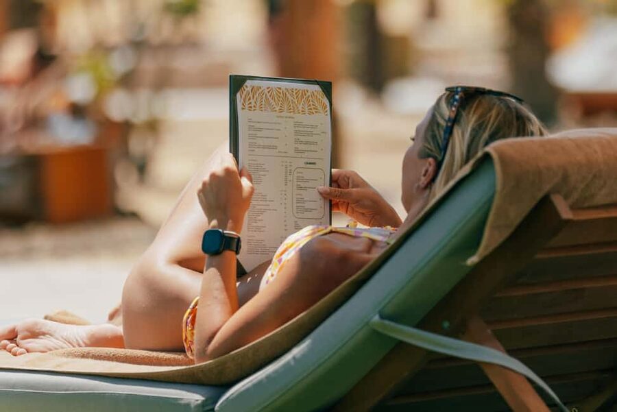 Terra Solis: Unwind and Re-Energize by the Pool - How the AED100 food and drink credit works