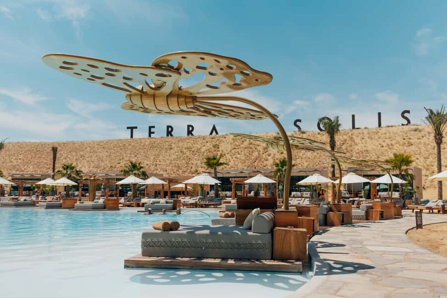 Terra Solis: Unwind and Re-Energize by the Pool - Arriving at the medium-sized tent