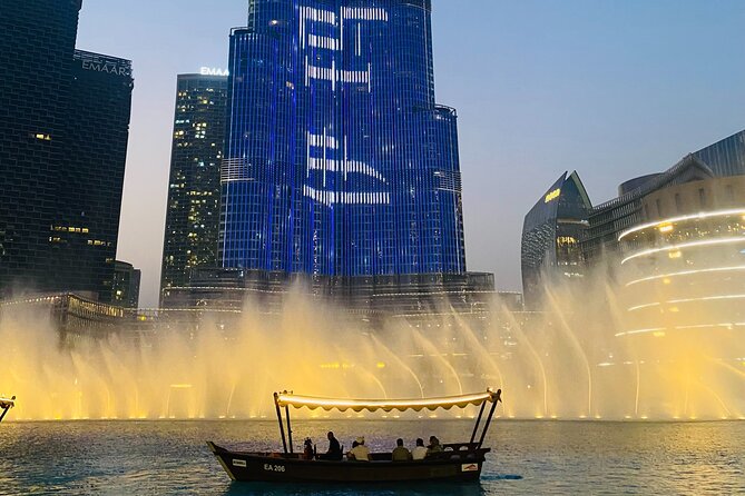 Traditional Abra Ride and Dubai Fountain Show at Burj Lake - The $9 price and what you receive